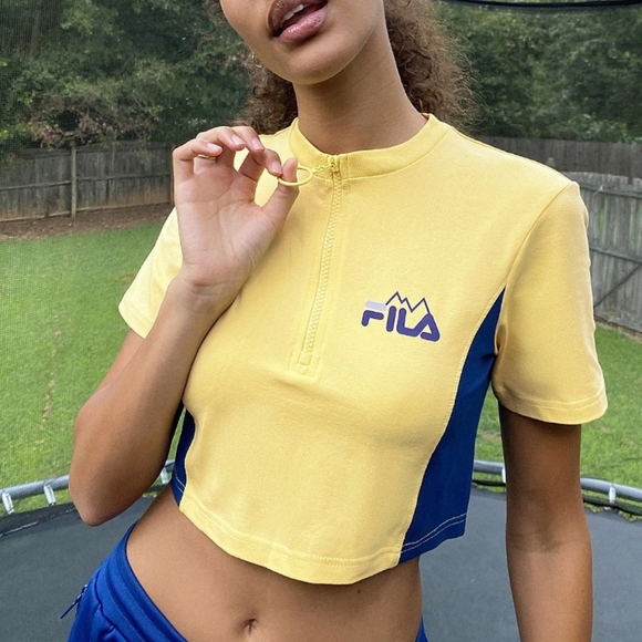 FILA Iona Half-Zipped Crop Top | women's small - Picture 4 of 4